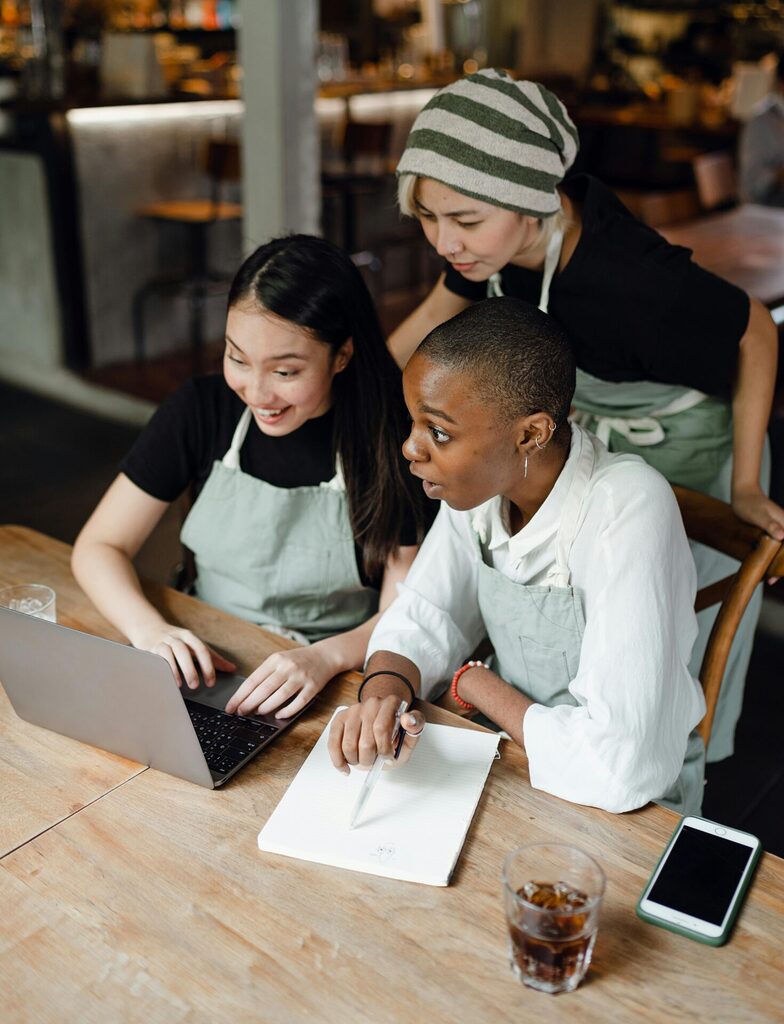 small business owners discussing